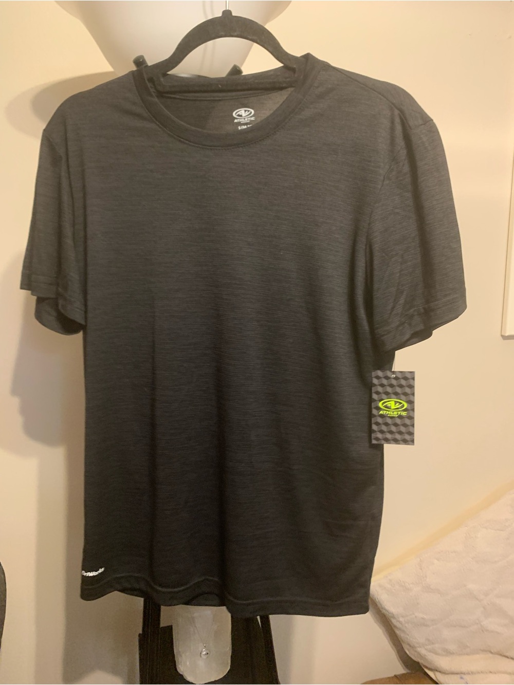 Athletic Works Men's Black Short Sleeve Performance Tee